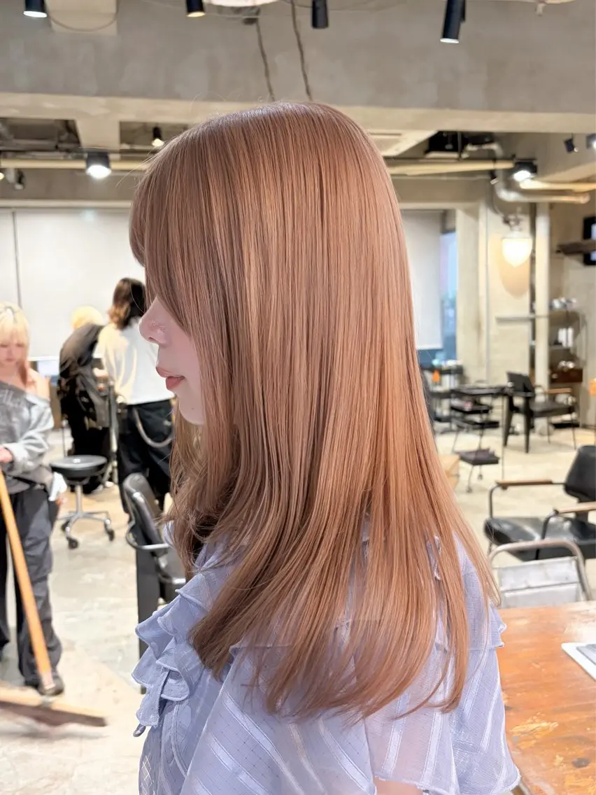 セミロング カラー セミロングパーマ ベージュカラー ブロンド ハイトーンカラー ハイトーンベージュ カット ヘアカラー トリートメント ヘアセット 似合わせベージュ 🍯ayumi🍯のヘアスタイル