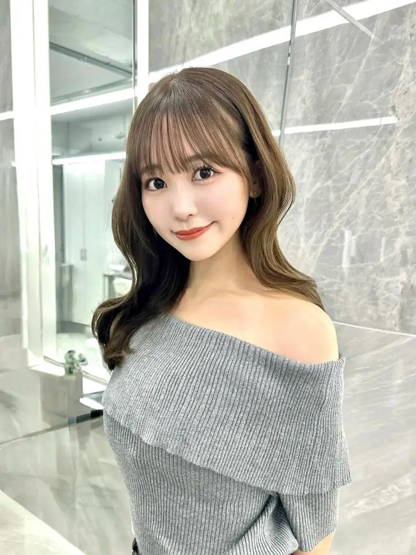 ミディアム カット ヘアカラー トリートメント 森田 真由香のヘアスタイル