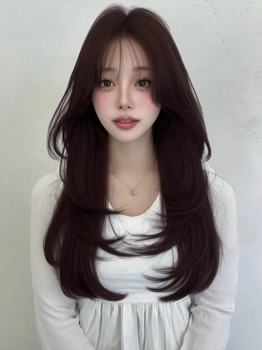 ロング カラー 似合わせカット カット ヘアカラー トリートメント 渋谷韓国レイヤー /SAYAKA🩶ᩚのヘアスタイル