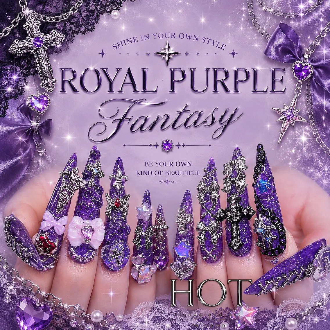 ネイル アートネイル オーロラネイル クリアネイル 長さ出し フレンチネイル ハンドネイル HOT Nail Salonのネイルデザイン