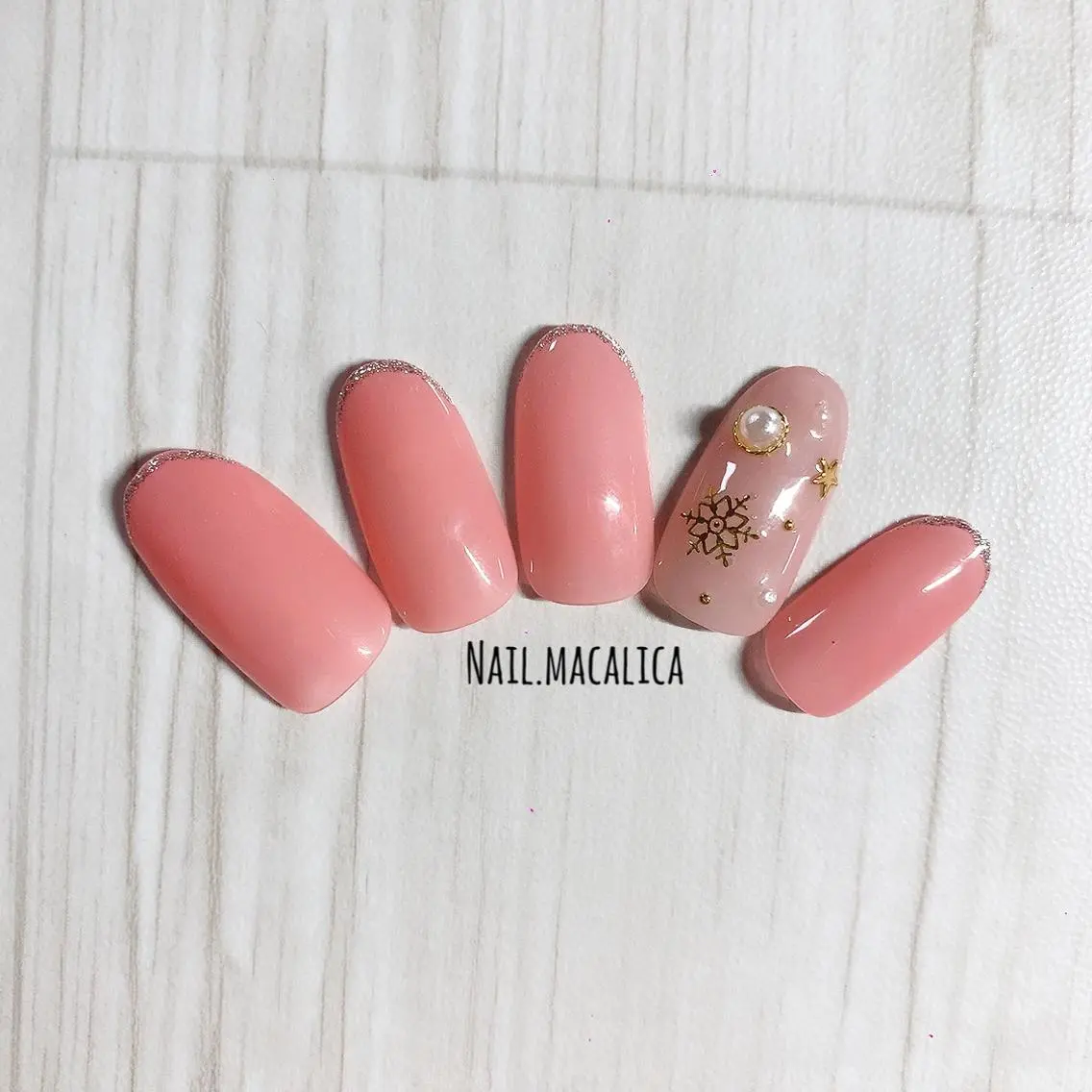 ネイル 冬ネイル クリスマス ハンドネイル Nail macalicaのネイルデザイン