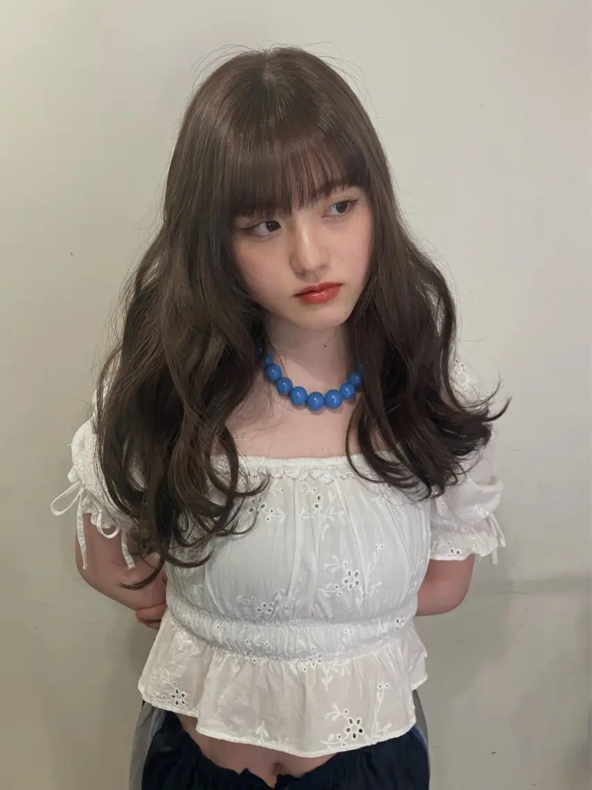 ロング カラー ブリーチ ブラウンカラー 透明感カラー ダブルカラー ブリーチなしカラー ヘアカラー トリートメント Hanaka🪷 ニュアンス×レイヤーのヘアスタイル