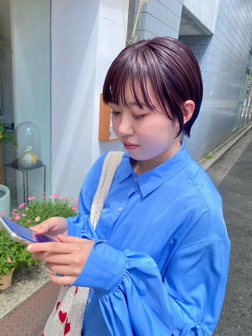 ショート カラー カット ヘアカラー トリートメント 安永 涼のヘアスタイル