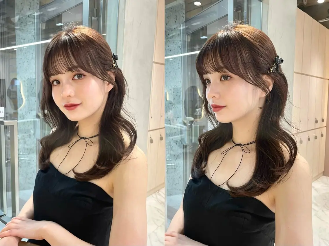 セミロング 縮毛矯正ブリーチなし 🍒❤ゆうきのヘアスタイル