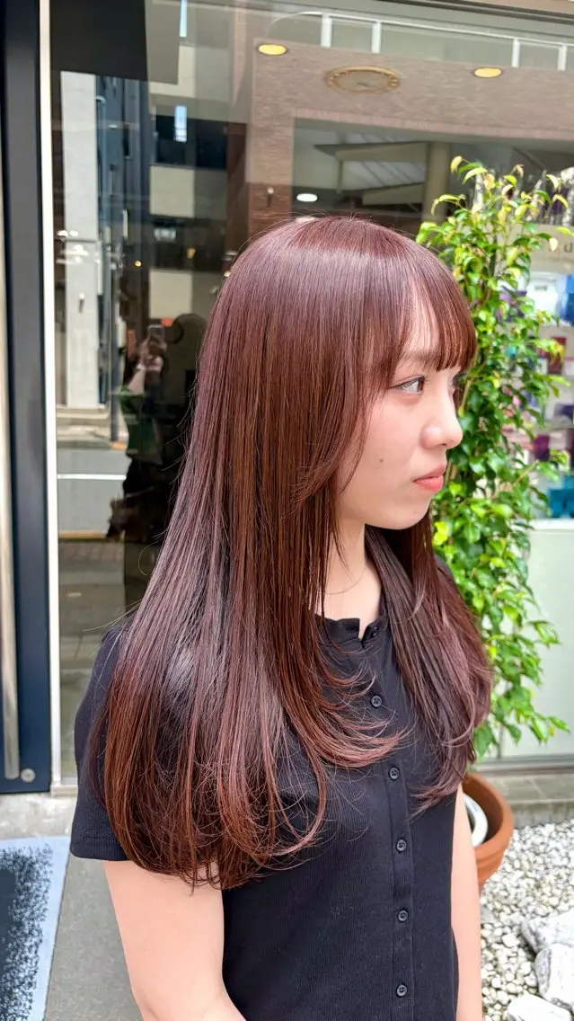 ロング カラー ヘアカラー トリートメント 透明感カラー🌱 🍑Kotone🍑のヘアスタイル