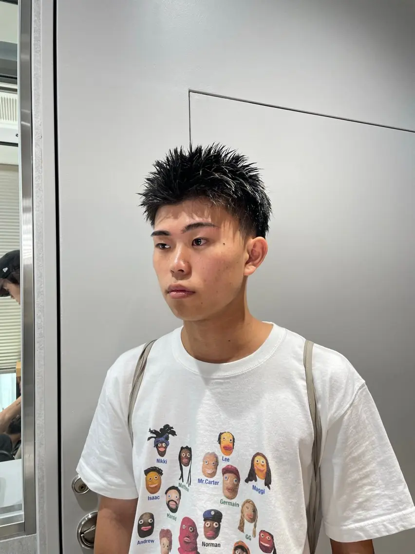 ショート カラー パーマ メンズ カット ヘッドスパ ヘアセット 🔥メンズ 特化🔥菊水皐暉🔥のヘアスタイル