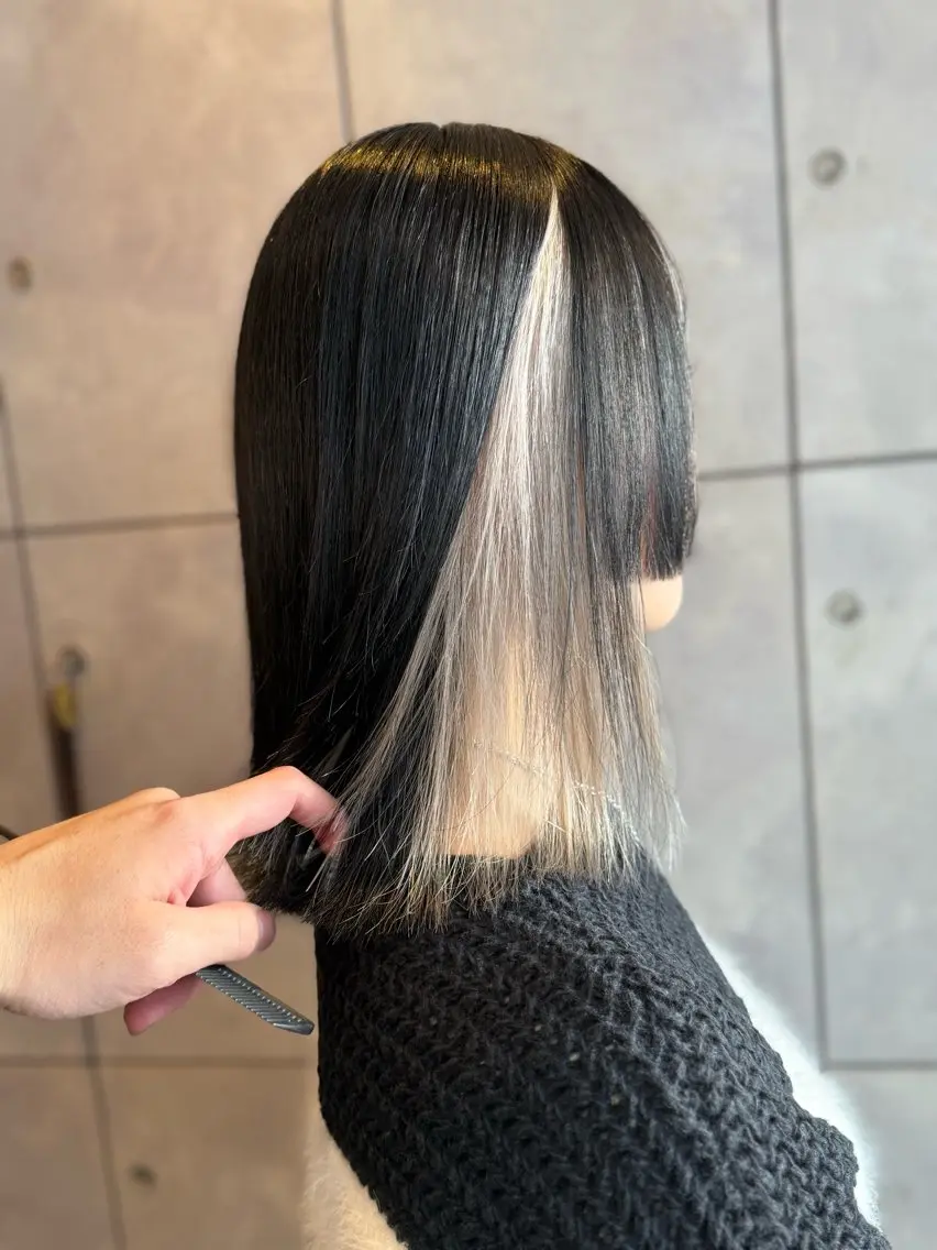 ミディアム カラー ヘアカラー トリートメント ヘアセット 🎀ハイトーン・艶 カラー HANA🎀のヘアスタイル