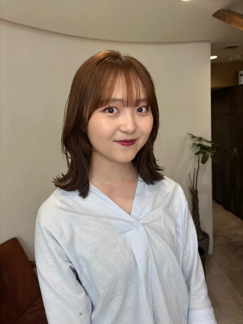 ミディアム くびれヘア くびれレイヤー レイヤーカット カット 梅田美容室/カット /Maoのヘアスタイル