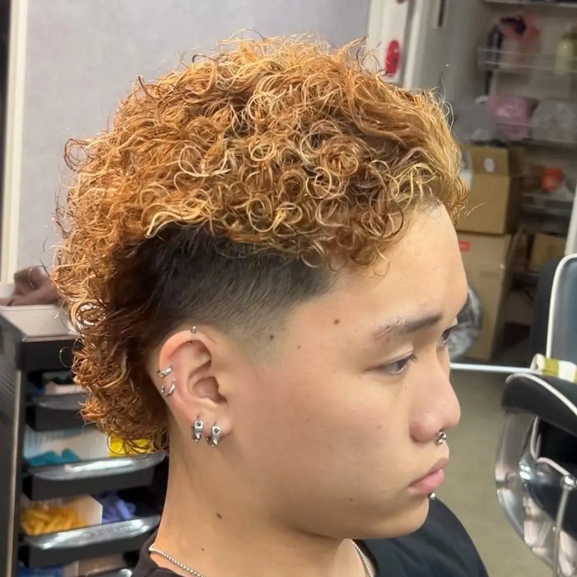 ショート カラー パーマ メンズ カラー特化/海外系/ ハイライト/豊閃のヘアスタイル