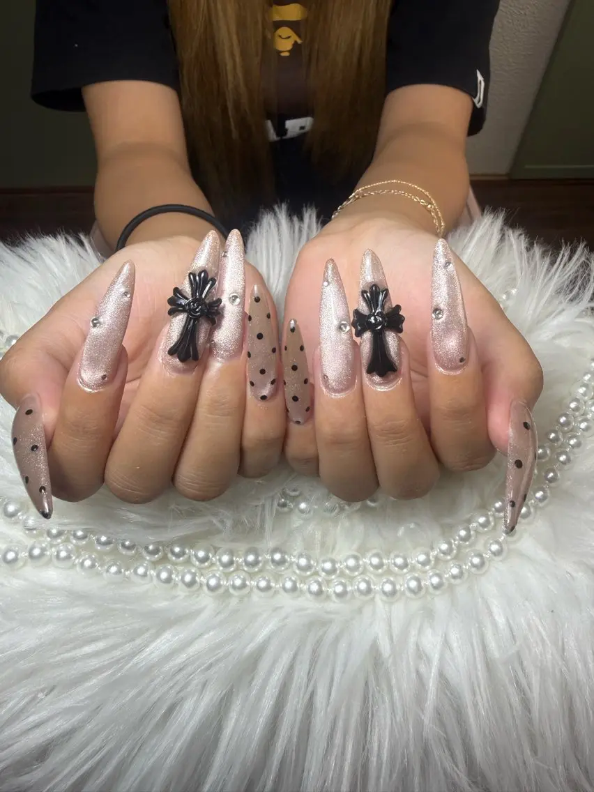ネイル アートネイル オーロラネイル チークネイル 長さ出し フットネイル ハンドネイル 銀河_ Chan nailsのネイルデザイン