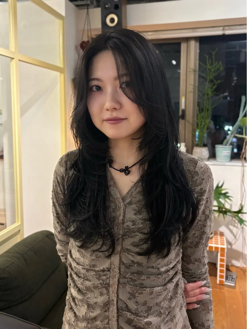 ロング レイヤーカット カット ヘアカラー トリートメント ami /yuutenjiのヘアスタイル