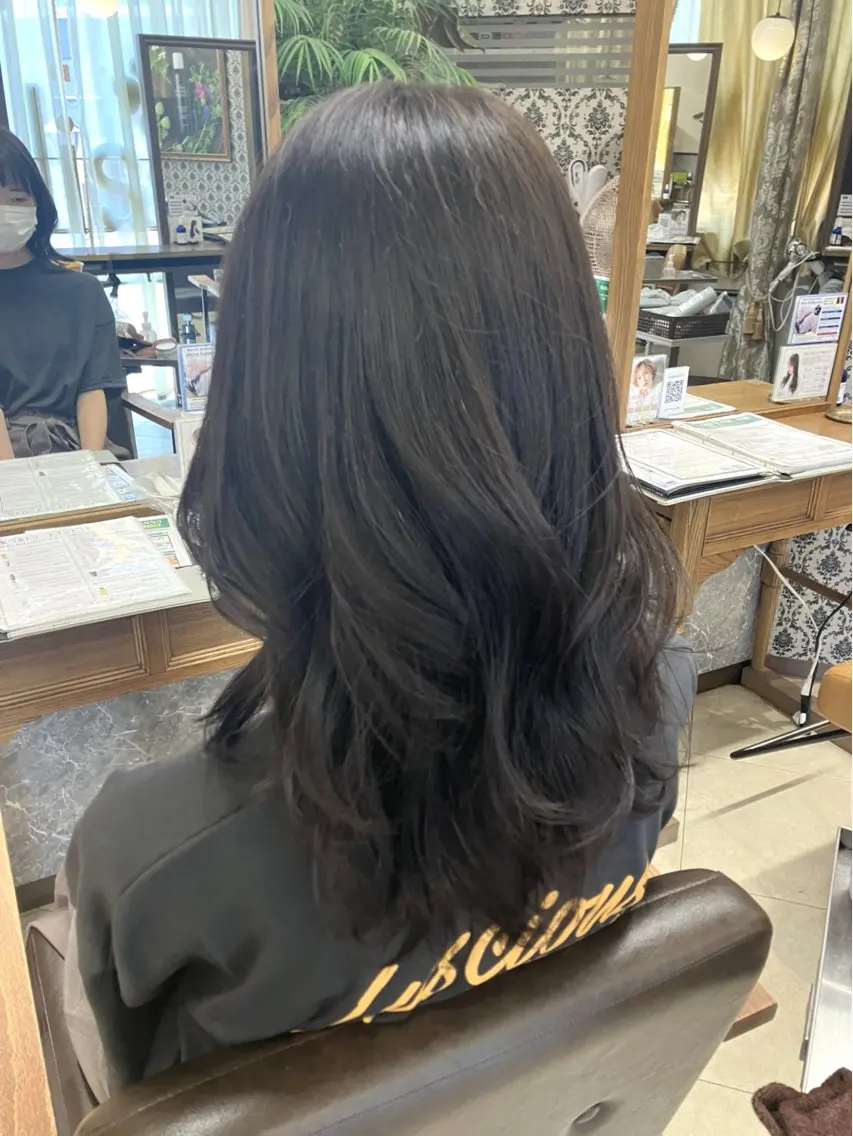 セミロング レイヤーカット 阿部 雲母のヘアスタイル