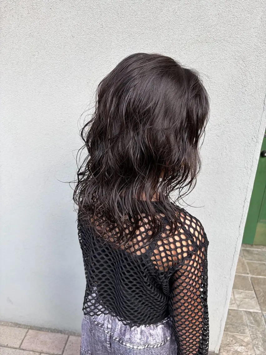 ミディアム パーマ キッズ ミディアムパーマ カット パーマ SHION泉大津 似合わせ特化のヘアスタイル