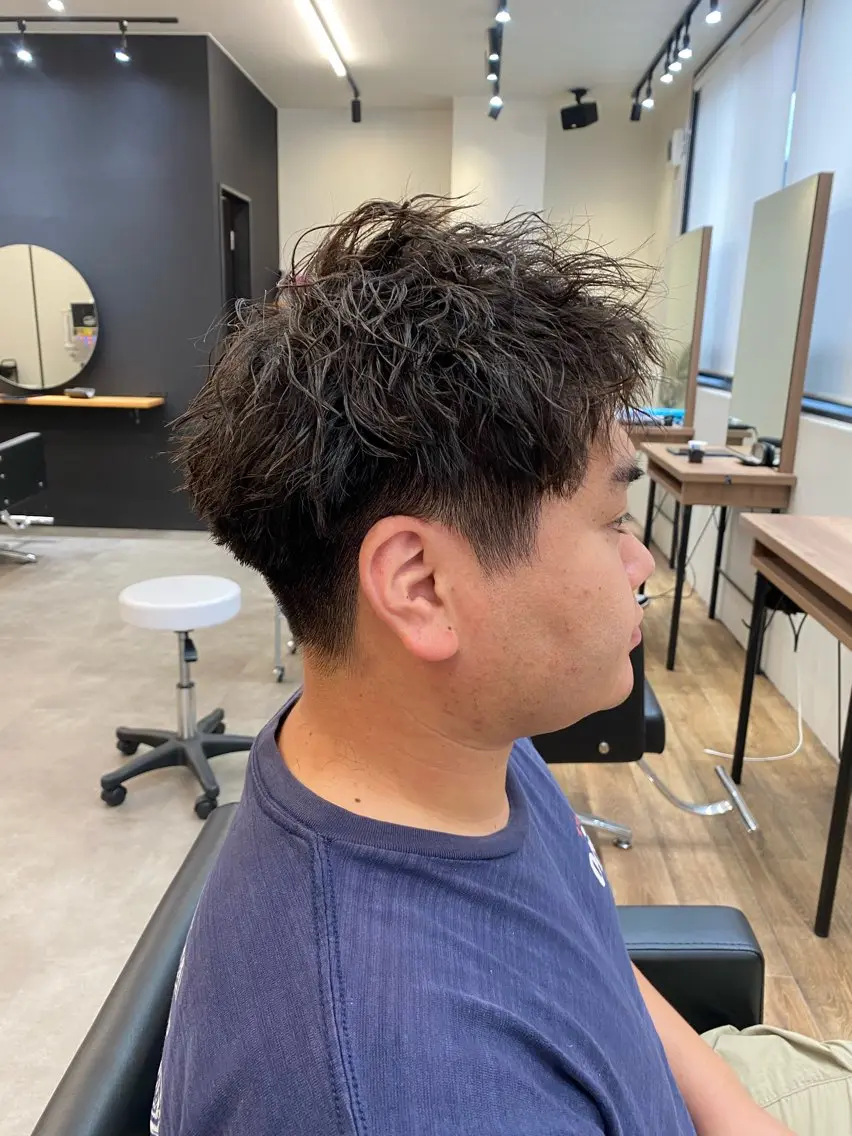 パーマ メンズ カット パーマ BLEACHi高崎店 /湯浅泳作のヘアスタイル