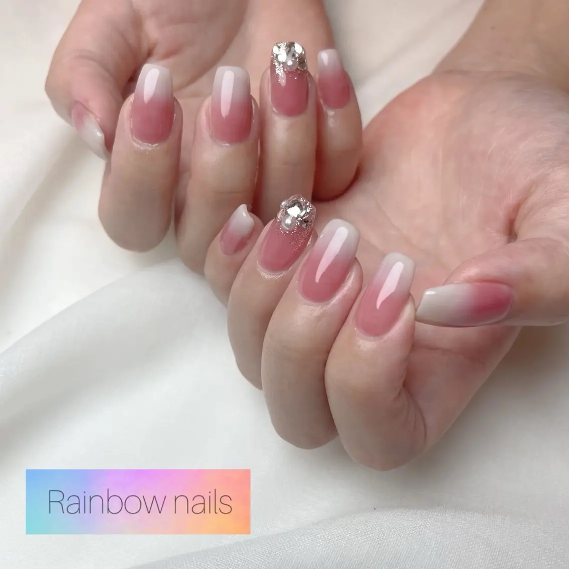 ネイル ハンドネイル Rainbow nailsくろちゃんのネイルデザイン