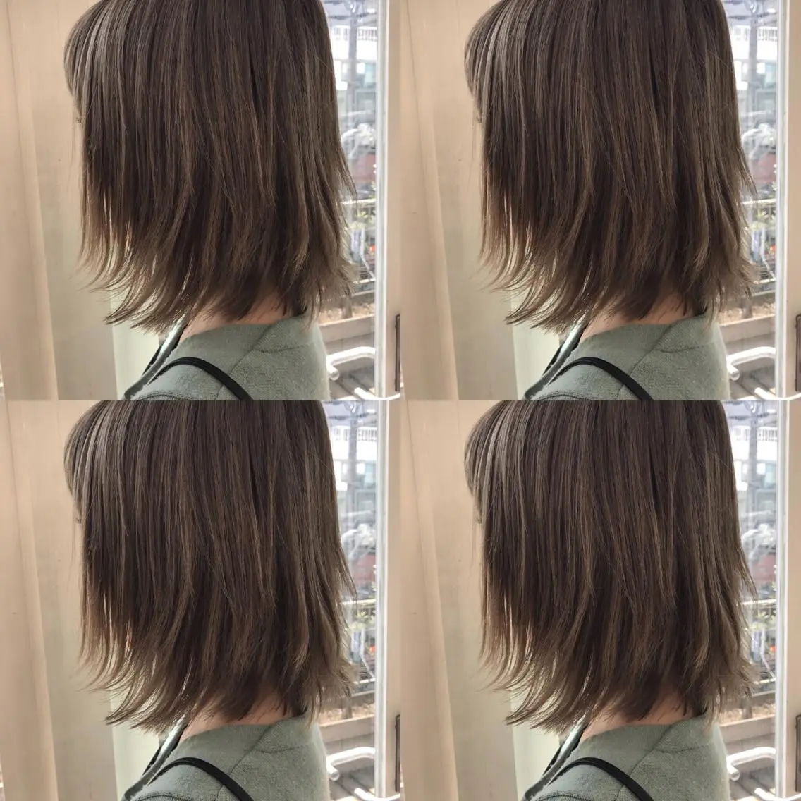 ミディアム カラー 小栗 麻衣のヘアスタイル