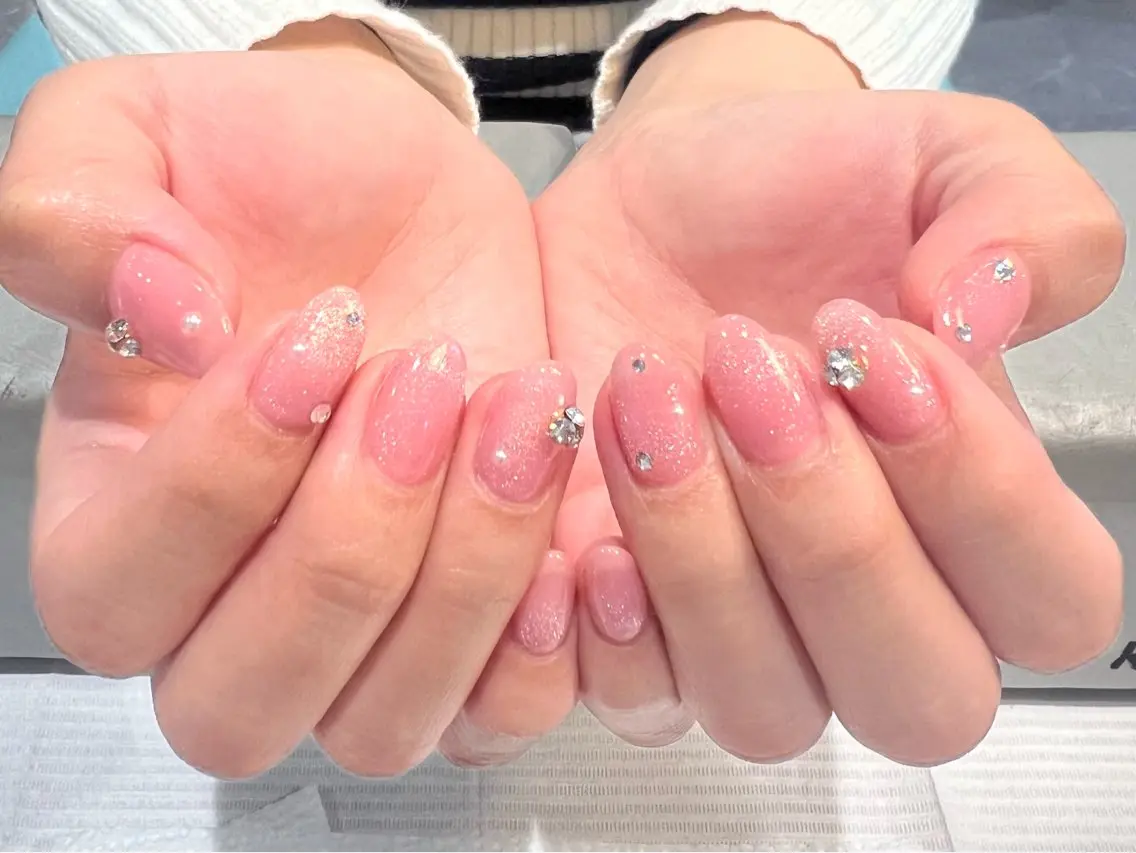 ネイル 氷ネイル・うるうるネイル マグネットネイル nail salon Cherimのネイルデザイン