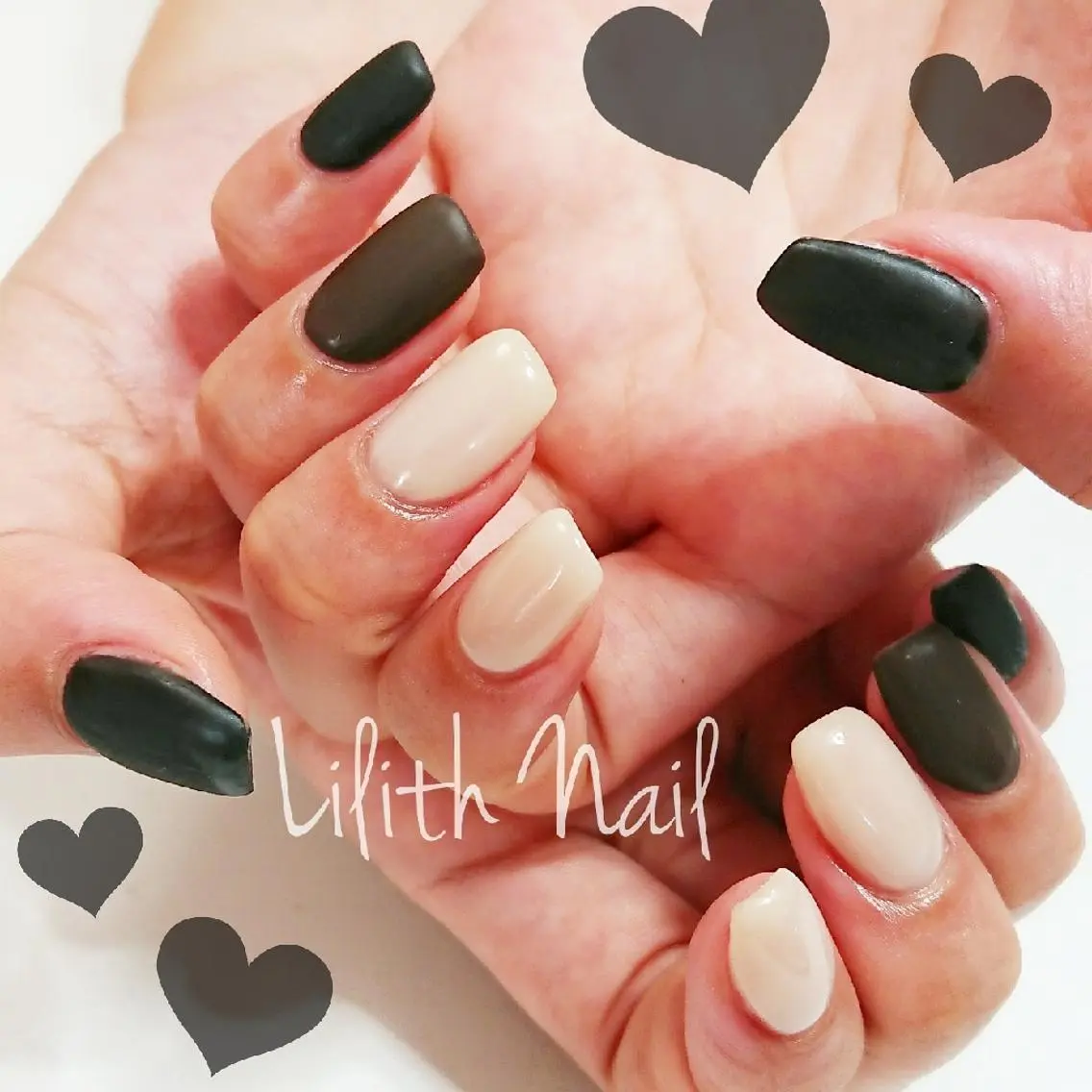 ネイル マットネイル ハンドネイル Lilith Nailのネイルデザイン