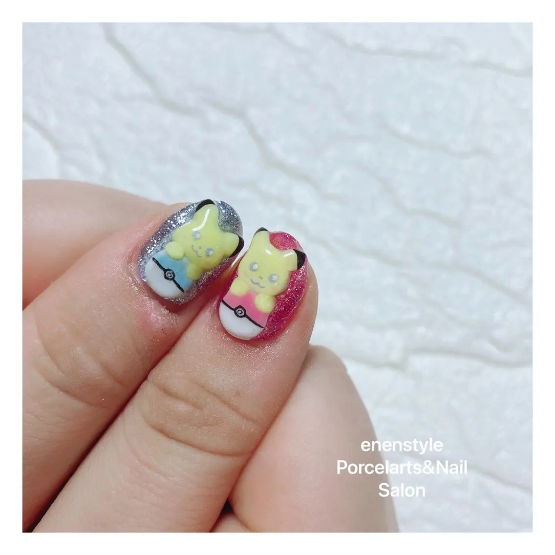 ミディアム ネイル 🐾enen style 🐾のネイルデザイン
