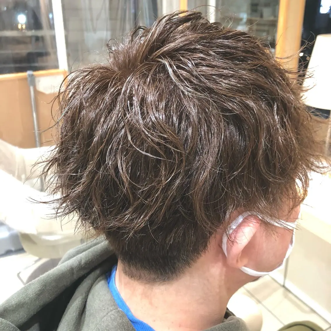 ショート カラー メンズ オリーブカラー カット ヘアカラー トリートメント 低ダメージ施術/ 🐮牛木 史裕🐮のヘアスタイル