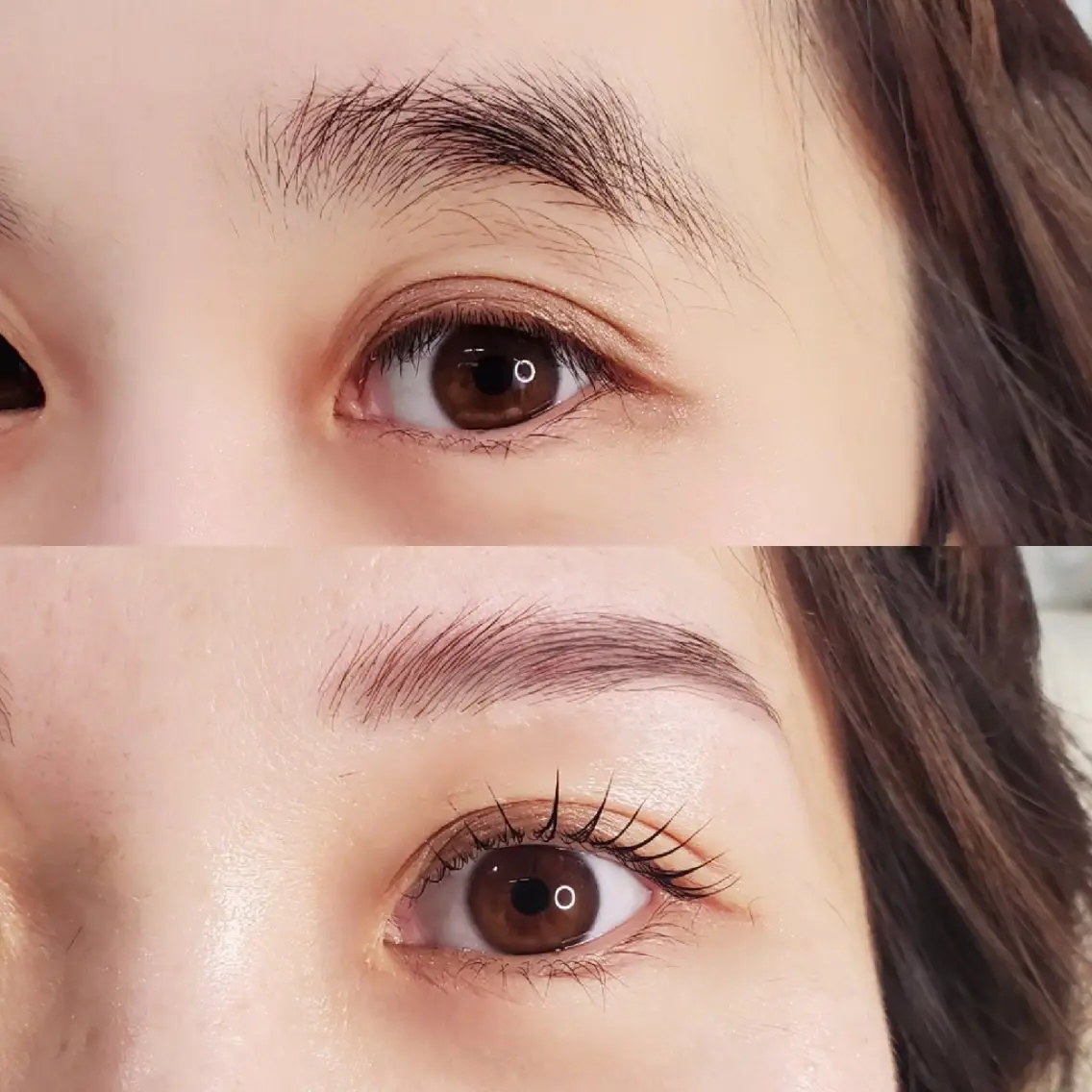 【欲張りコース👸🪄】まつ毛パーマ+眉毛WAX(コーティング美容液仕上げ)の写真