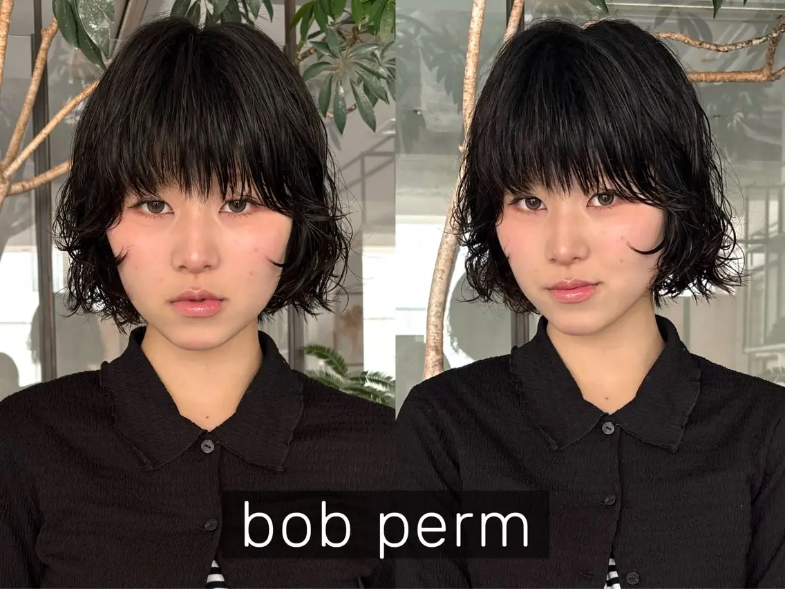 ショート カラー パーマ カット パーマ 透明感/レイヤー /ボブ/本田 聖のヘアスタイル