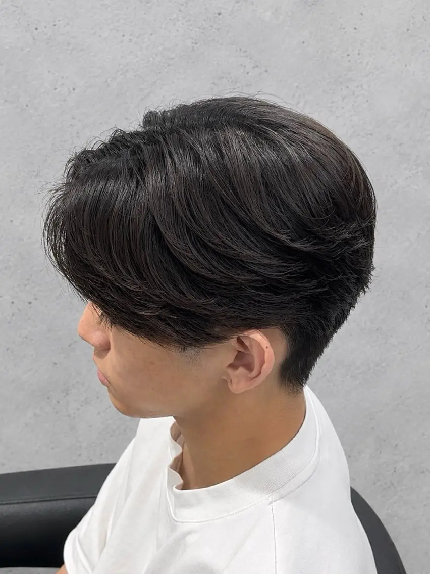 ショート パーマ メンズ フェザーパーマ メンズパーマ ニュアンスパーマ カット パーマ 🩵韓国スタイル特化 🩵yuuのヘアスタイル