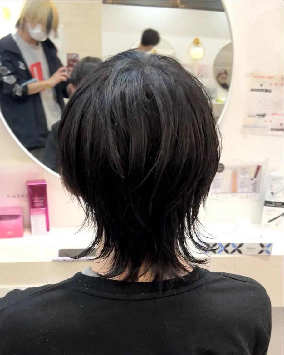 メンズ メンズデザインカット メンズウルフカット ウルフカット ⚡️下園あゆむ⚡️ レイヤーウルフ/韓国のヘアスタイル