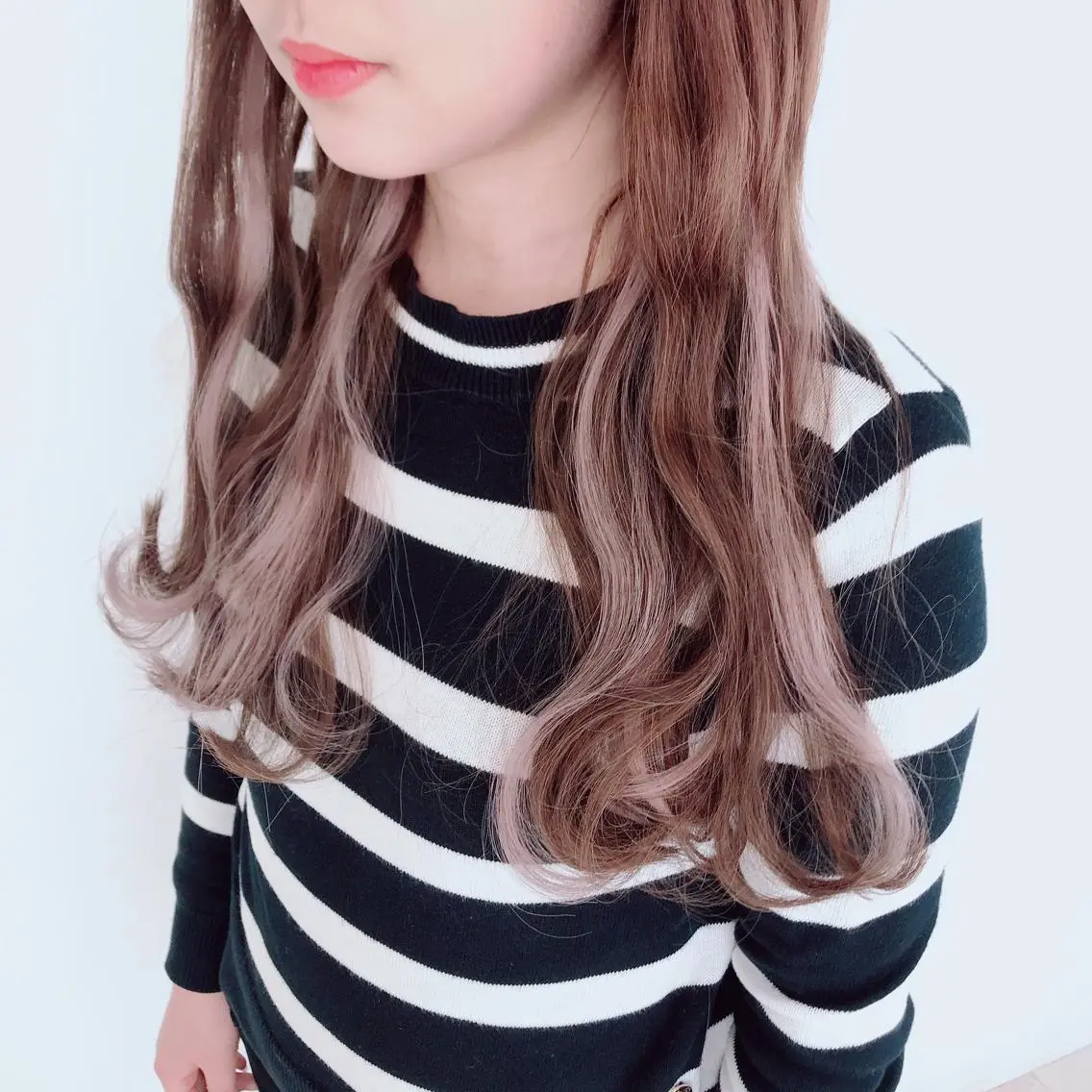 ロング ヘアアレンジ シールエクステ エクステ ハイライト YUI𓍯エクステ /ニュアンスカラーのヘアスタイル