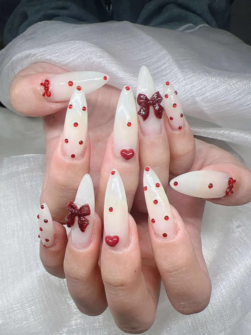 ネイル 長さ出し グラデーション 卒業式 キラキラネイル マグネットネイル ハンドネイル Lee Nailsのネイルデザイン