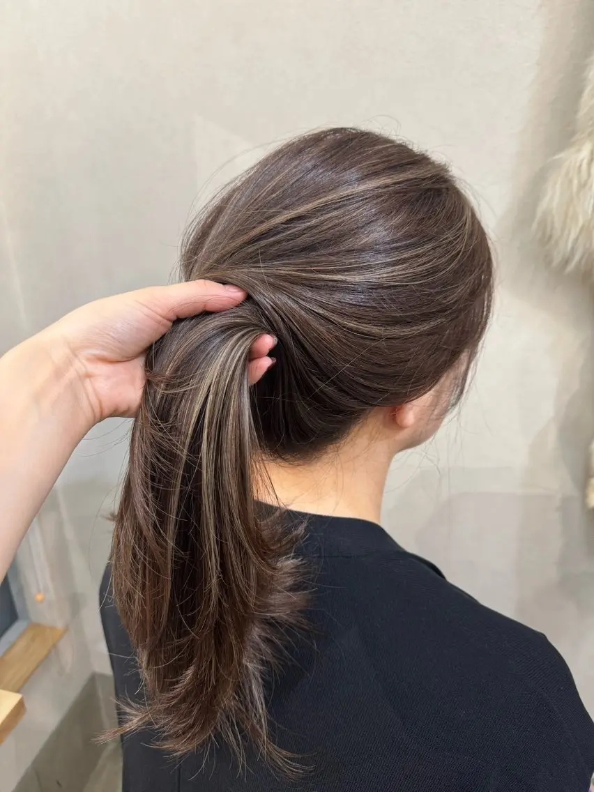 ロング ヘアカラー 永野 いずみのヘアスタイル