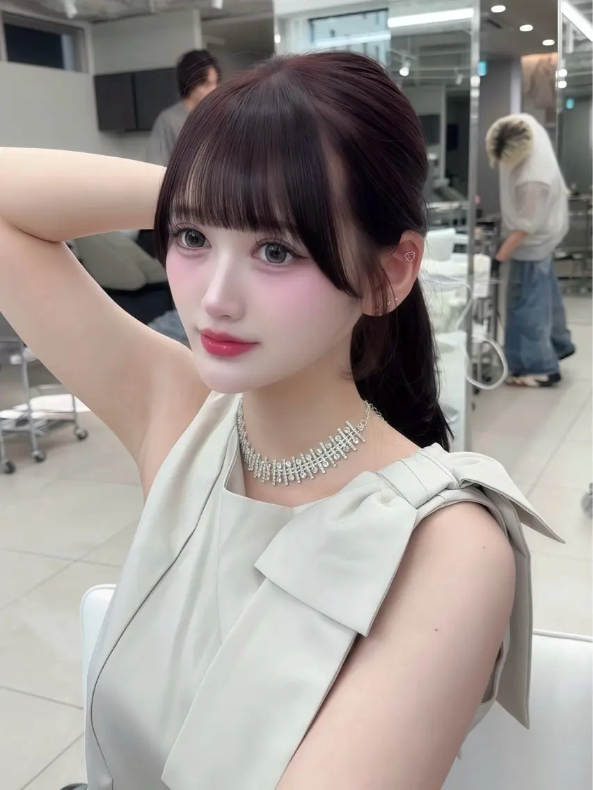 ロング のり🐼顔まわり/ 韓国/レイヤーカットのヘアスタイル
