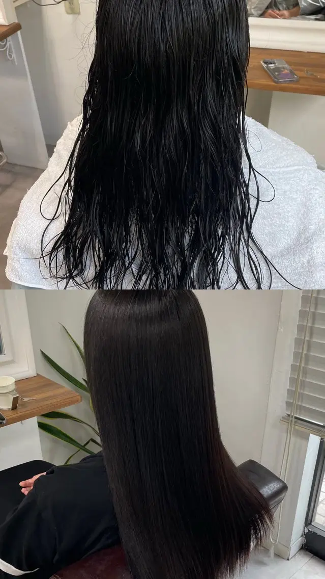 ロング 縮毛矯正 川原 飛奈のヘアスタイル