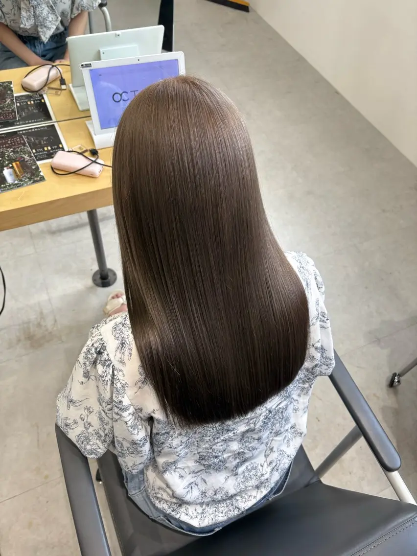 ロング カラー ブリーチ 透明感カラー ダブルカラー 髪質改善 トリートメント カット ヘアカラー トリートメント ダブルカラー/ 髪質改善💎安藤のヘアスタイル