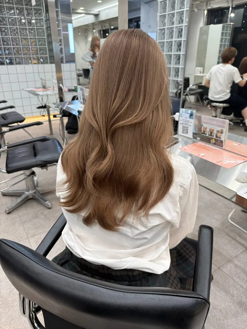 ロング カラー ヘアカラー トリートメント 艶カラー/カラー モデル募集中/シンヤのヘアスタイル