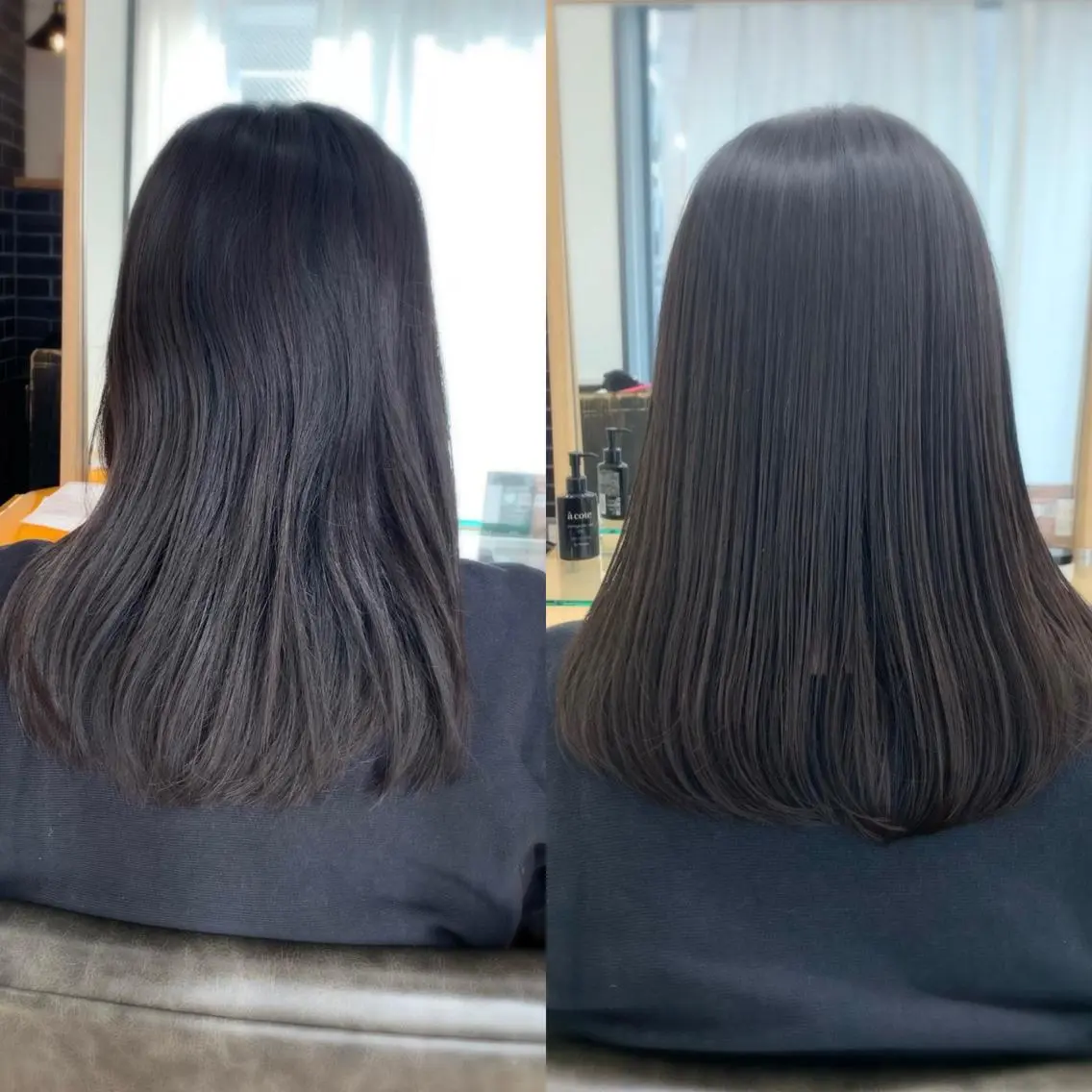 セミロング カラー パーマ ヘアアレンジ メンズ キッズ ネイル マツエク・マツパ アイブロウ カット 縮毛矯正 レイヤーカット／ 巻ける縮毛矯正のヘアスタイル