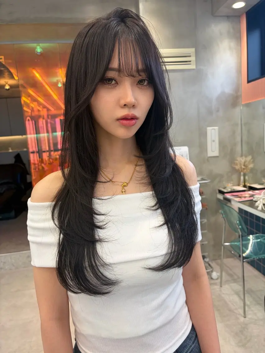 ロング カット ヘアカラー トリートメント ✨縮毛矯正✨レイヤー ホウダカズヒロのヘアスタイル