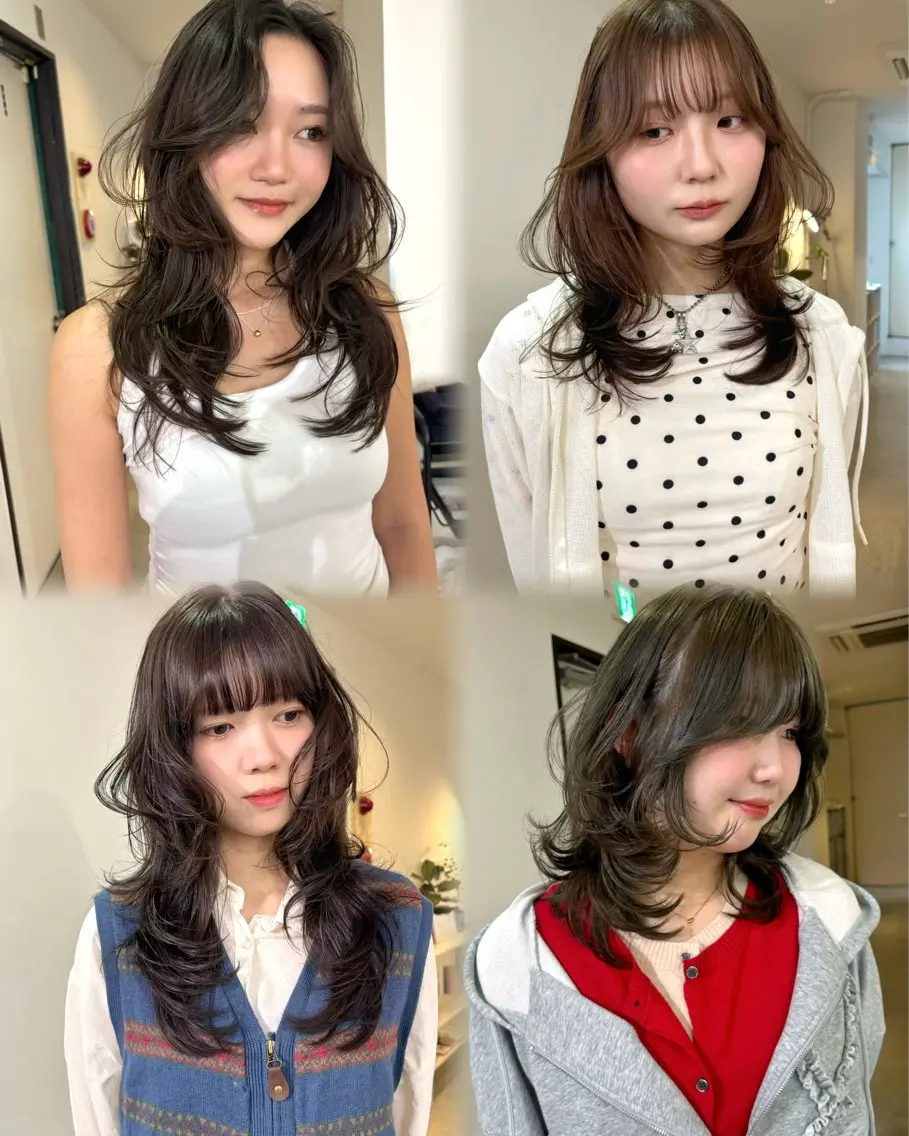 セミロング カラー ブリーチ ブリーチなしカラー カット ヘアカラー mizuki/ピンク ベージュ.レイヤーのヘアスタイル