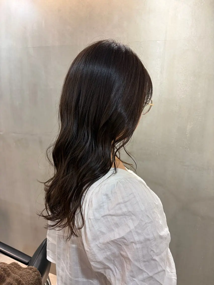 ロング ヘアカラー トリートメント chinatsu 🪞透明感/オリーブのヘアスタイル