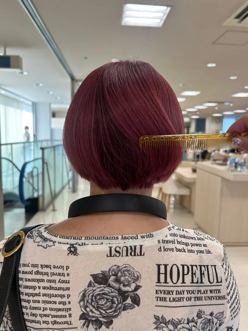 ショート カラー ヘアアレンジ/ベー ジュchiakiのヘアスタイル