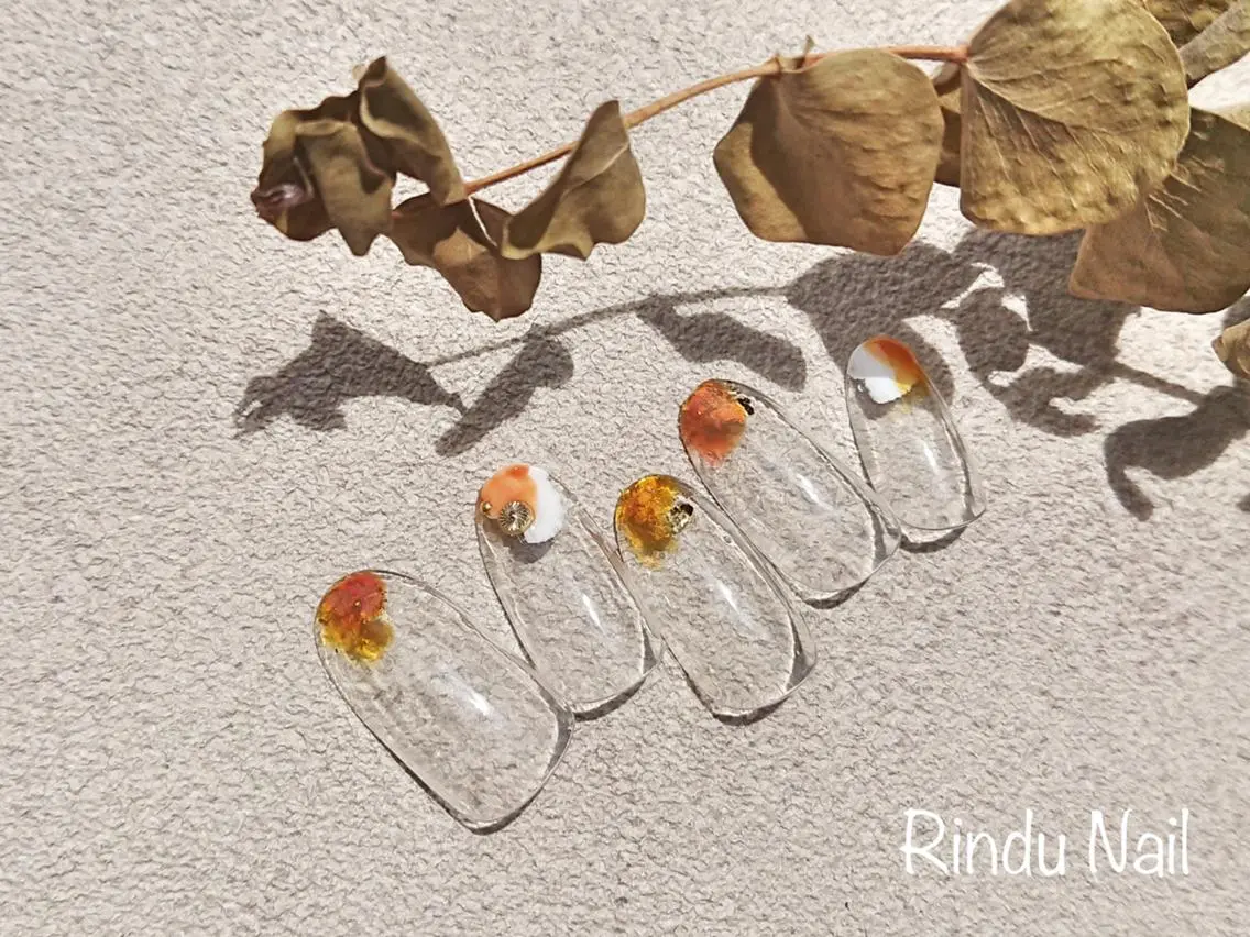 ネイル クリアネイル Rindu Nail 名駅miniのネイルデザイン