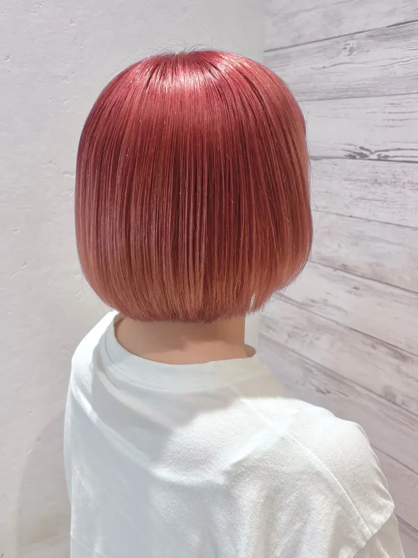 ミディアム カラー ヘアアレンジ ピンクカラー カット ヘアカラー トリートメント アニメ髪・ウルフ🦇 樋口莉夏のヘアスタイル