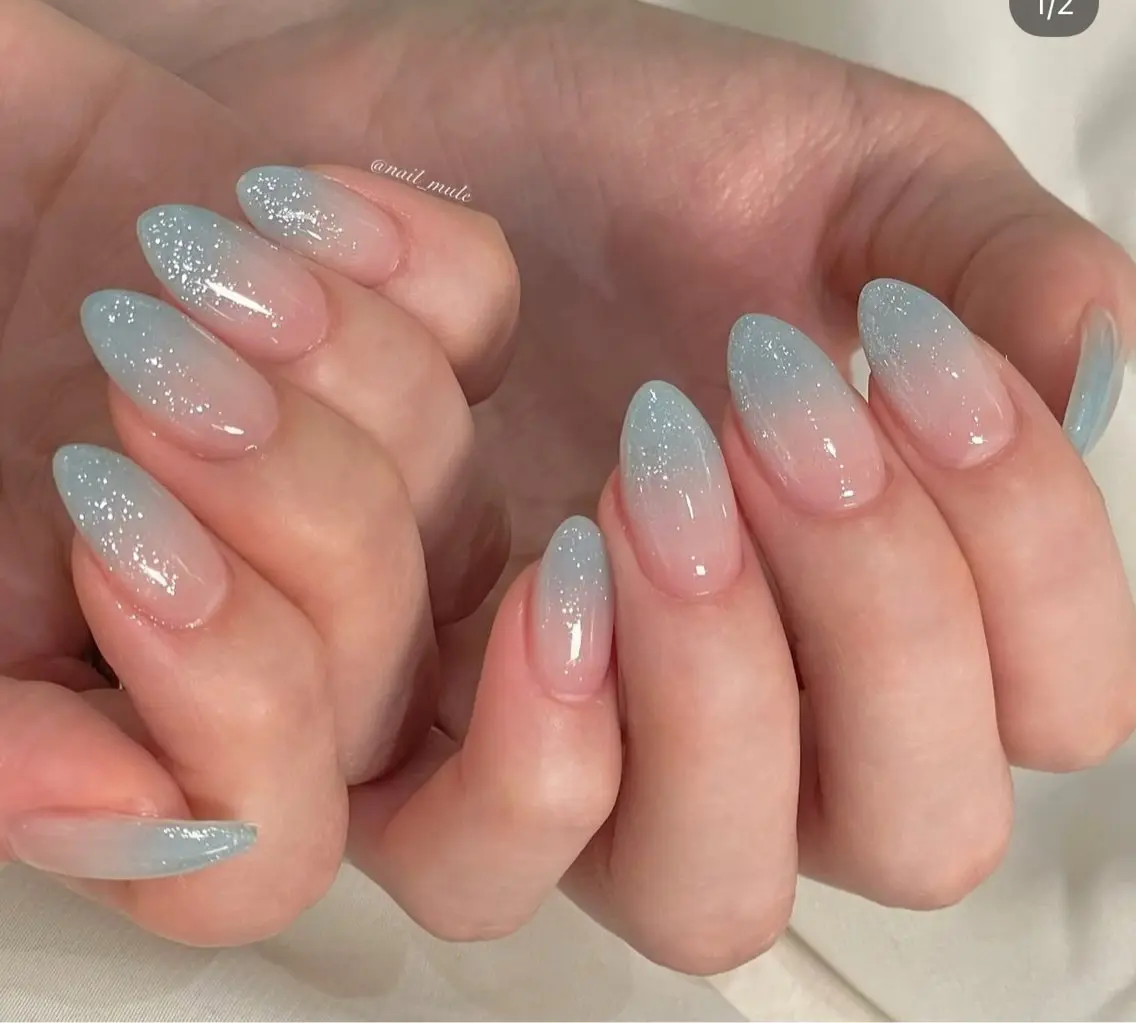ネイル チークネイル フレンチネイル グラデーション 韓国ネイル マグネットネイル Hana Nailのネイルデザイン