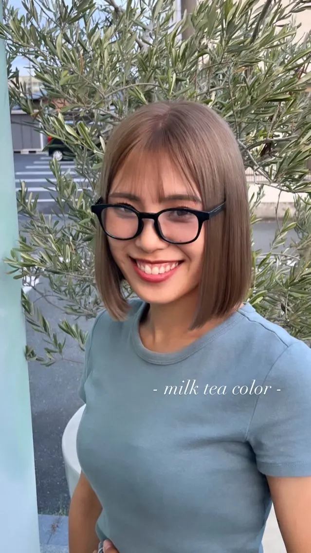 ショート カラー カット ヘアカラー トリートメント ミシェル /韓国ヘア🕊️のヘアスタイル