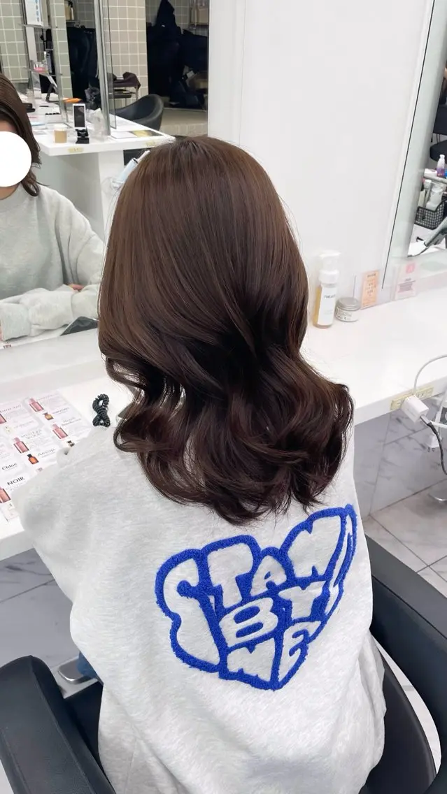 カラー ヘアカラー 🖤レイヤーカット| 艶髪|韓国styleのヘアスタイル