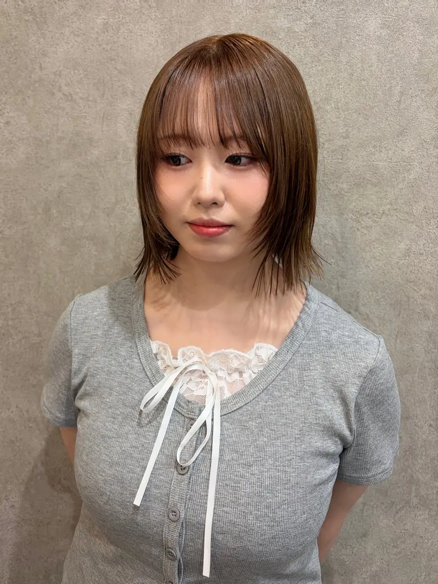 ミディアム カラー ヘアアレンジ カット ヘアカラー 🎀透明感カラー /ケアブリーチ🎀のヘアスタイル