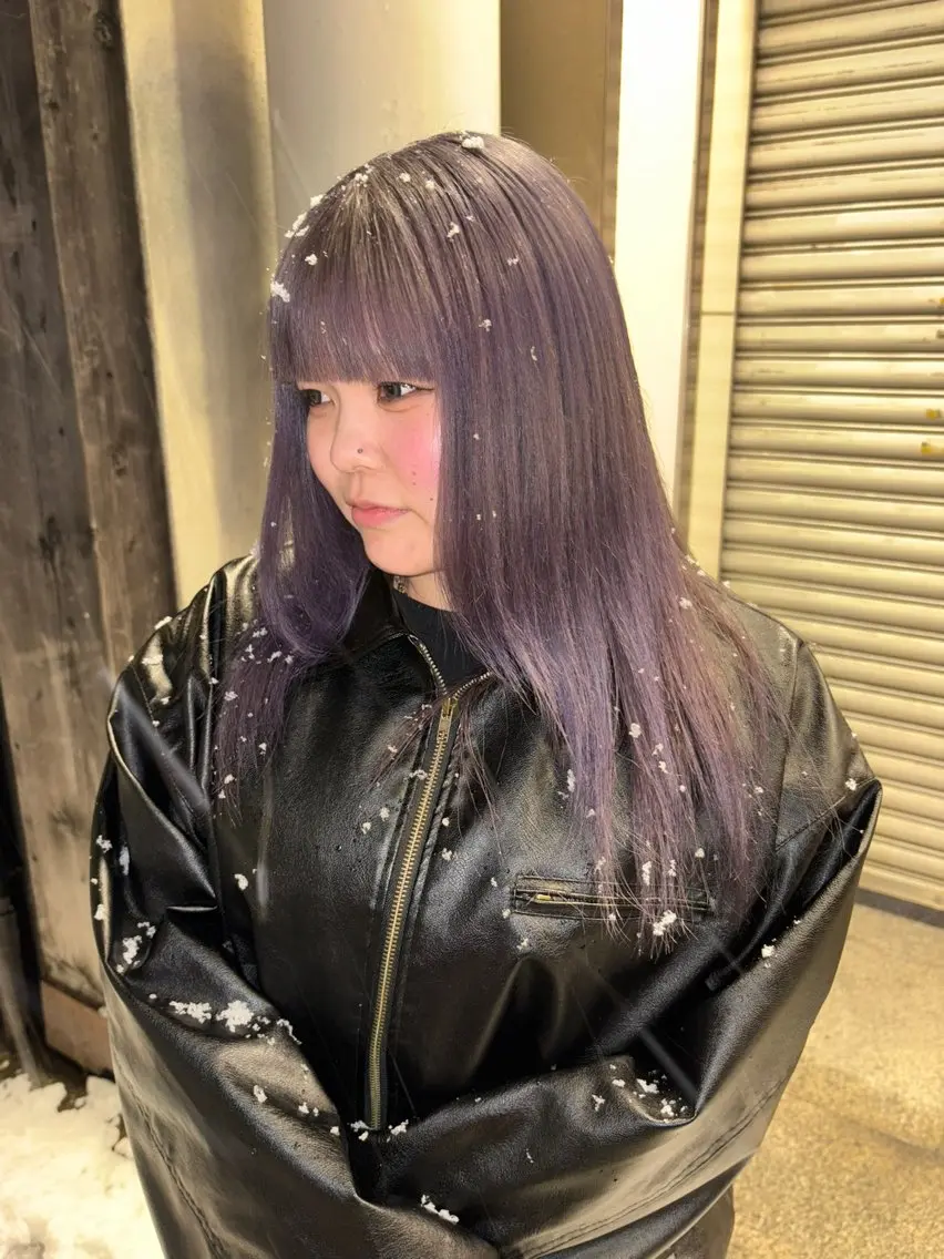 セミロング カラー ブリーチ ヘアカラー 田所 煌斗のヘアスタイル
