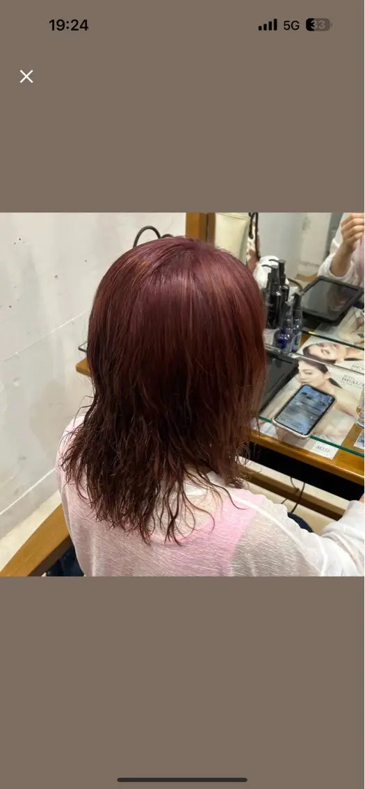 ミディアム カラー ピンクカラー ALBUM ୨୧のヘアスタイル