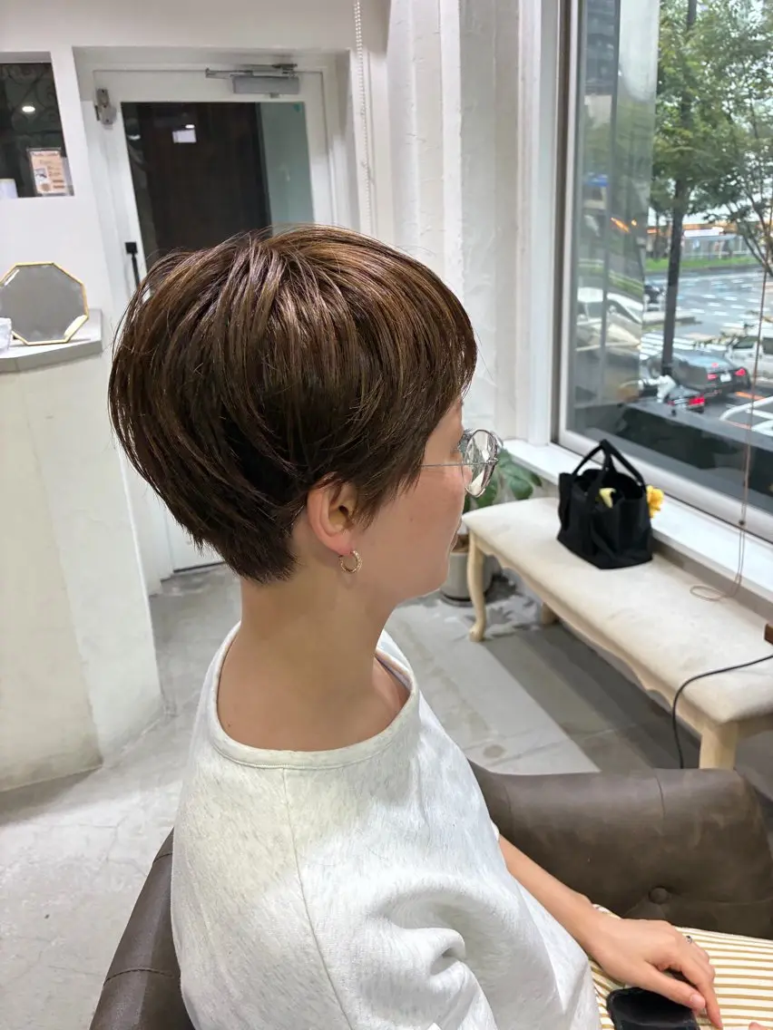 ショート カラー ショート・パーマ・デ ザインカラー/むつみのヘアスタイル