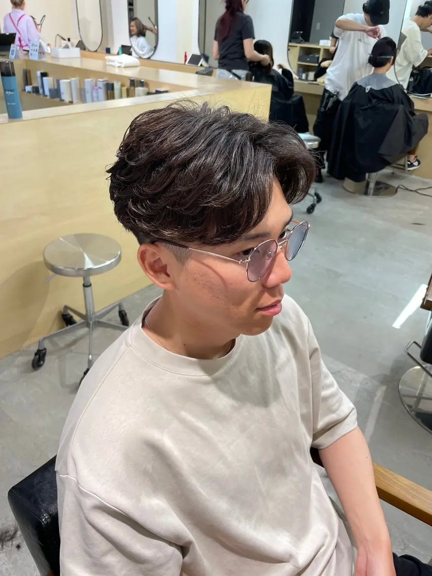 mensカット＋パーマ（学割10%off）の写真